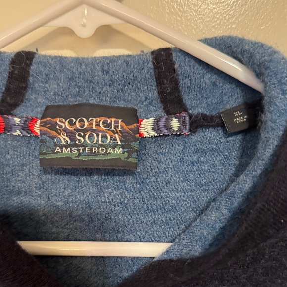 Scotch & Soda Amsterdam Wool Blend Navy Hoodie - XL - Picture 4 of 7